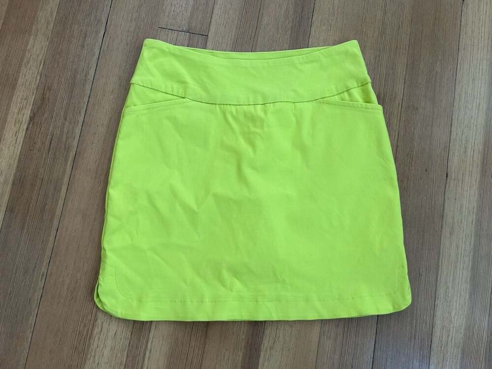 Tribal Neon Lime Performance Golf Skort with Pockets
